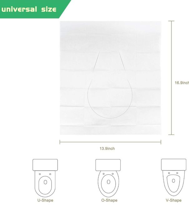 OBSGUMU 100 sztuk jednorazowych pokrowców na deskę sedesową