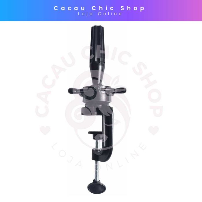 Cabeça de Treino Loiro Sintético 69Cm + Suporte / Cabeleireiro