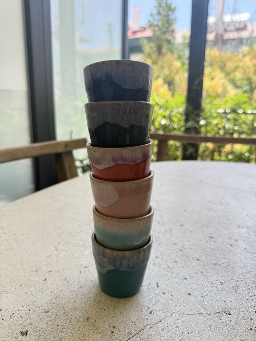 Chavenas Cafe Costa Nova Grespresso Conjunto 6 Chávenas Espresso Coloridas em Grés