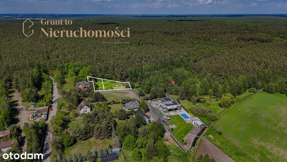 Działka budowlana ze ścianą parku krajobrazowego