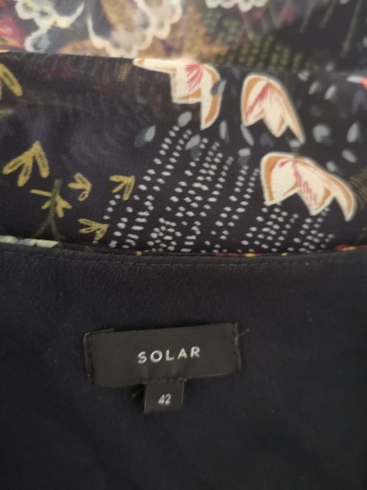 Sukienka Solar luźna 42 oversize kwiaty kwiatuszki ciążowa boho midi d