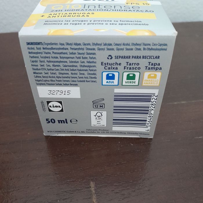 Creme Cien de dia antirrugas Q10 intensive  24h de hidratação
