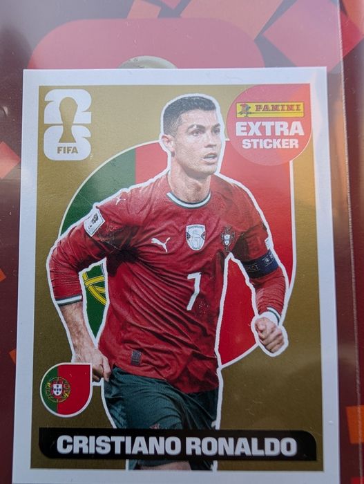 Cromo Cristiano Ronaldo Extra Sticker Gold - Panini
