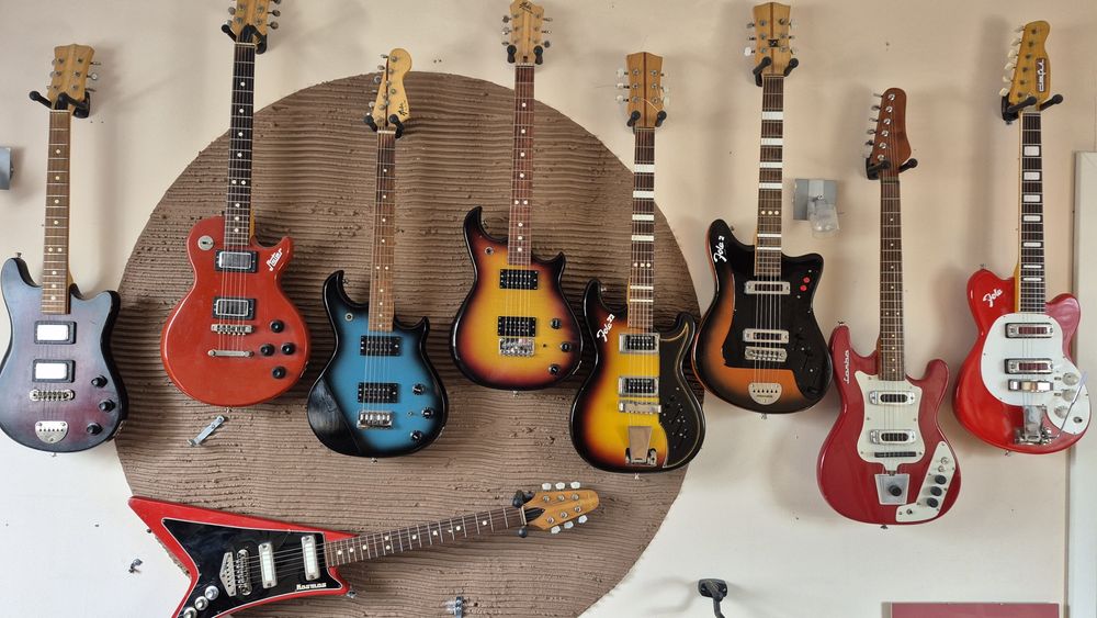 kolekcja 21 gitar i 5 basow Defil