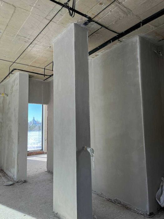 Машинна штукатурка, цементно-вапняна штукатурка, гіпсова штукатурка