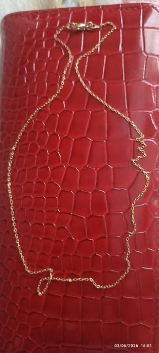 Gargantilha prata dourada  45 Cm