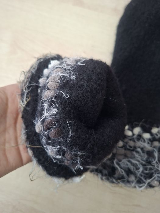 Ciepłe wełniane rękawiczki filcowane handmade