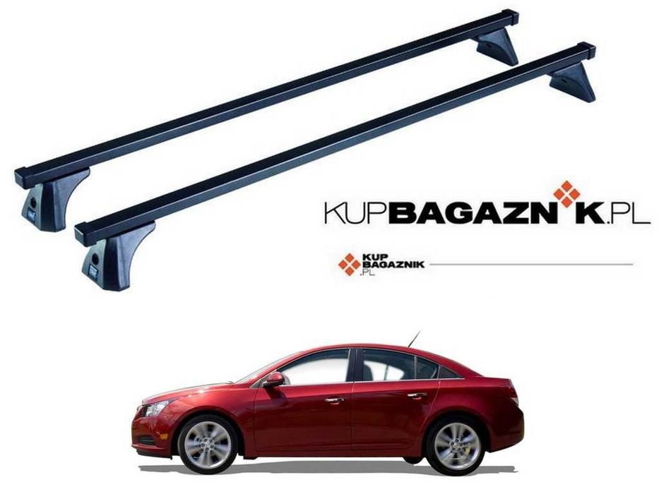 Bagażnik dachowy Chevrolet CRUZE Sedan 2009 do 2016 belki bez relingów dach poprzeczki