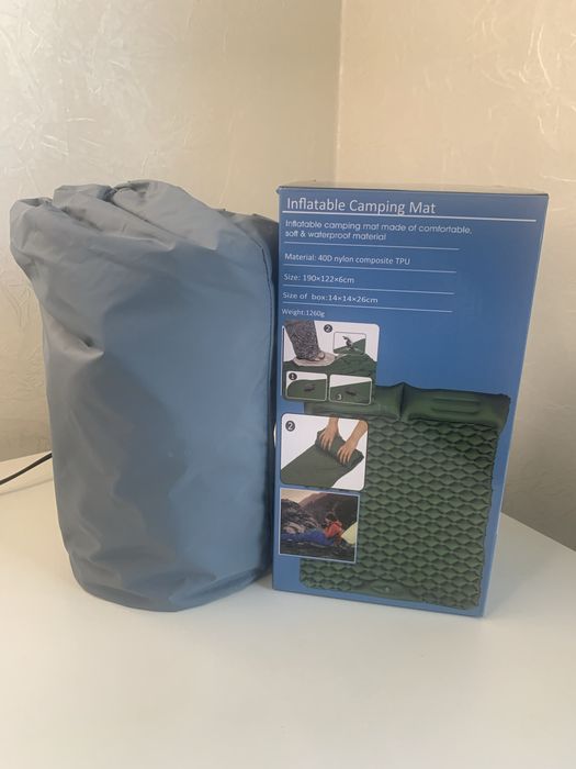 Надувной матрас каремат каримат надувний с  встроеным насосом 800 грам  очень важно остерегайтесь поделок