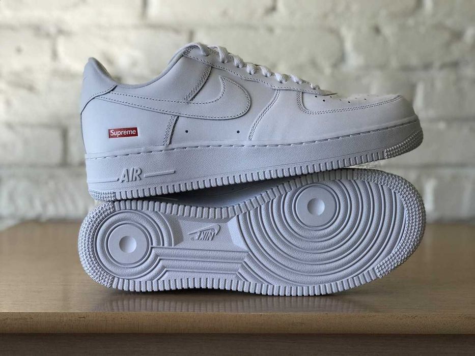 (БЕЗ ПЕРЕДОПЛАТИ) Nike Air Force 1 Low Supreme White найк аір супрім