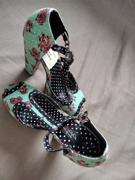 UNIKAT Iron Fist Scary Prairie czółenka goth rockabillty rock Gothic p