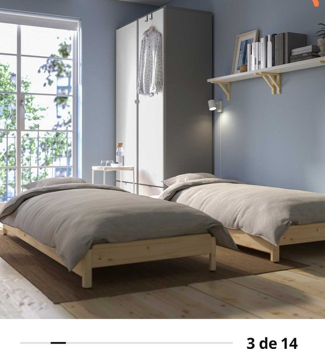 Cama empilhável - serve de sofá, cama solteiro ou de casal