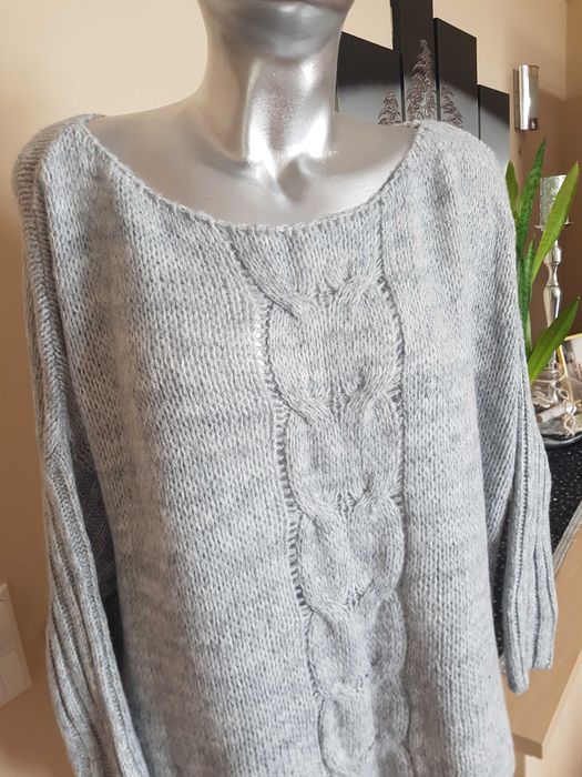 SWETER szary UNI ok L 40