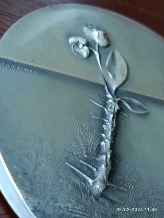 Medalha Prata Maciça Numerada 8 cm 277 gr