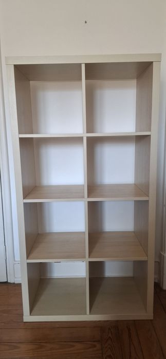 Estante IKEA KALLAX 8 Cubos – Efeito Carvalho Velatura Branca (77x147 cm)
