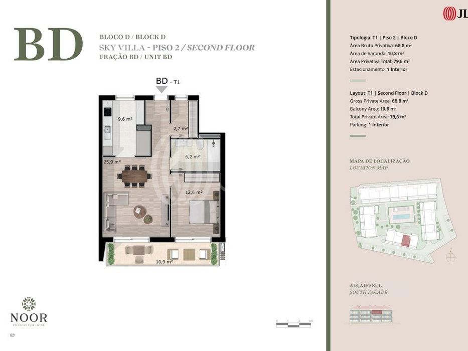 Apartamento T2, novo, no NOOR - Exclusive Pure Living, Tavira, Algarve