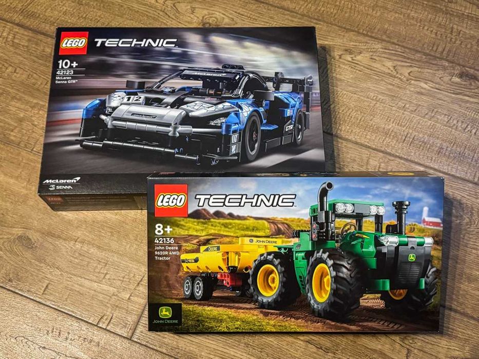 LEGO TECHNIC 42123 & 42136 (McLaren Senna GTR & Traktor John Deere)