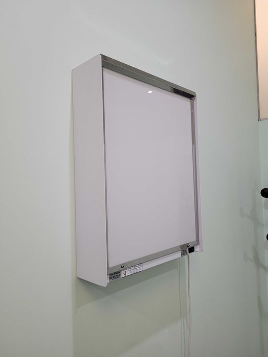 Negatoscópio 2 corpos, em chapa de aço inoxidável - NOVO