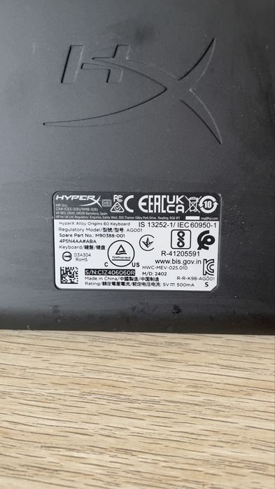 Teclado Gaming HyperX Alloy Origins 60