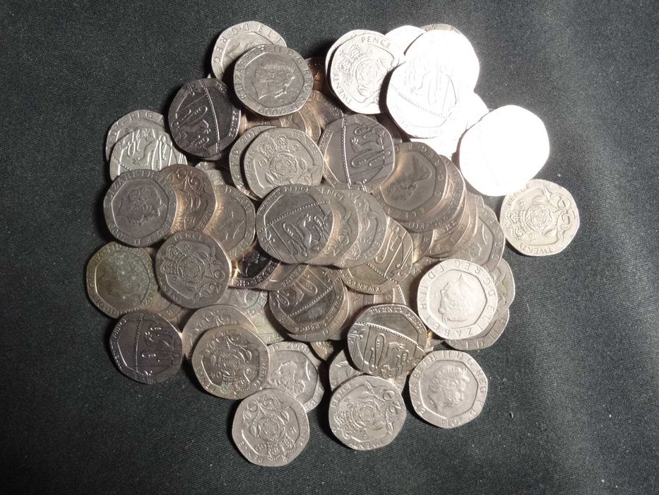 20 пенсів Британія 100шт суперлот