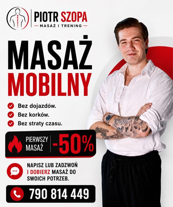 Masaż z dojazdem do klienta - Gdynia, Rumia, Reda, Wejherowo + okolice