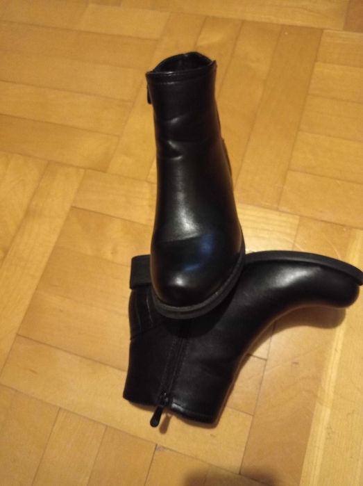 Damskie botki zimowe czarne rozmiar 37
