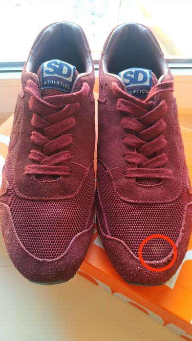 Кроссовки  super dry athletics adidas, 44, 29.5см , бордовые, спорт.