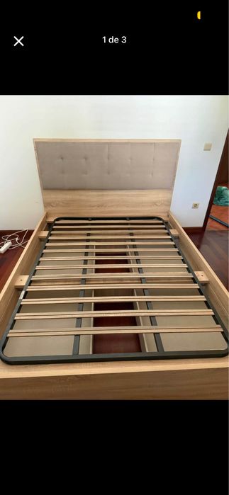 Vendo cama de casal com 4 gavetas de arrumacao + colchao