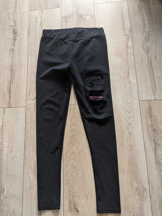 Legginsy damskie dziewczęce L moro getry spodnie