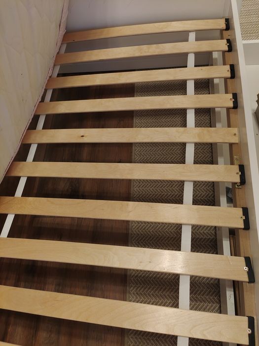 Łóżko dziecięce/młodzieżowe 160x80 białe z szufladą i materacem