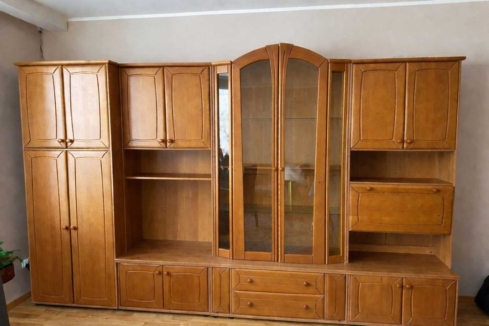 Meblościanka drewniana komplet, zadbana