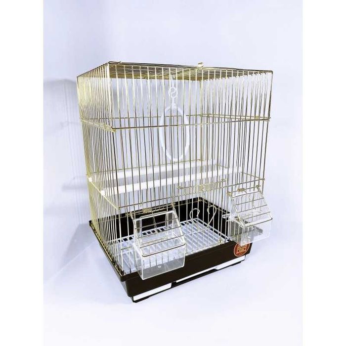 Компактная клетка для мелких попугаев, золотое покрытие! AV105