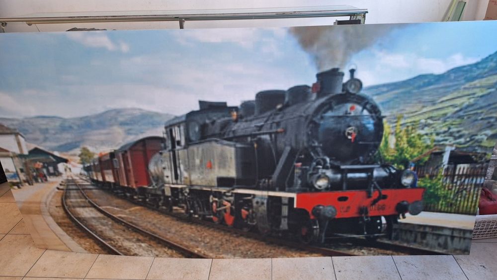Quadro de locomotiva a vapor