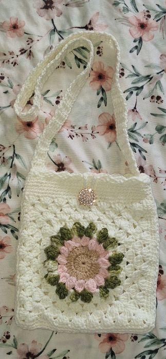 Bolsa square  croche