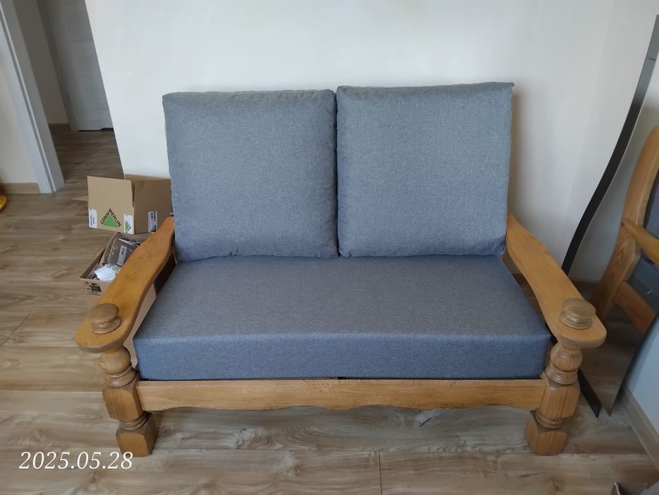 Komplet mebli dębowych, drewnianych