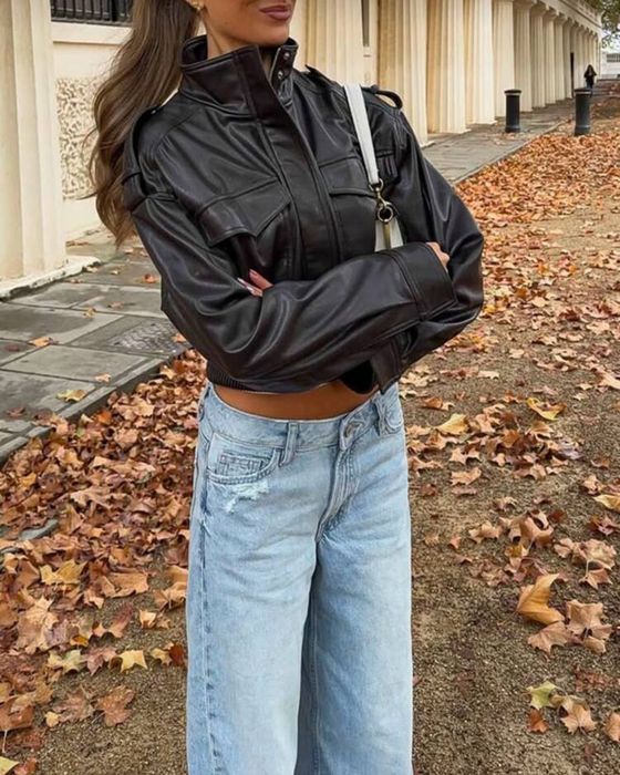 Куртка-бомбер екошкіра