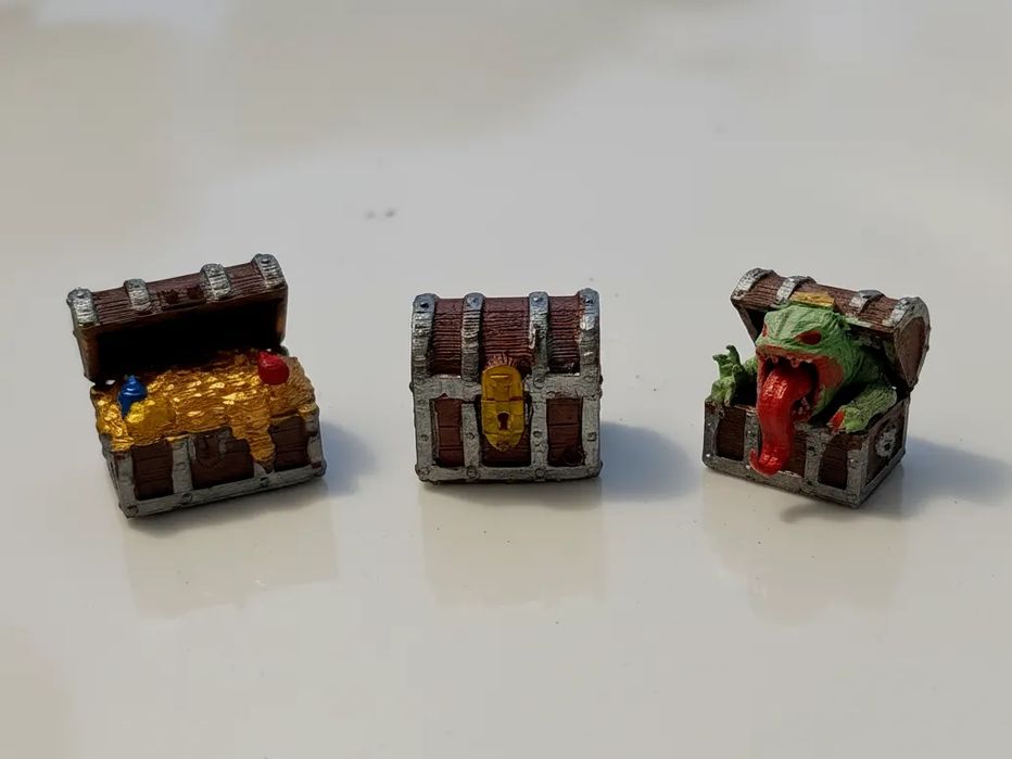 Conjunto Baú Tesouro e Mimic para RPG