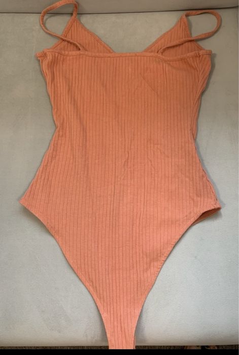 Боди хлопок стрейч персиковый S/M