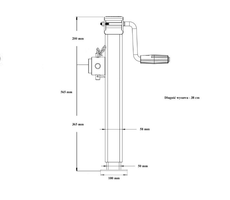 Stopa podporowa 2000 kg z mocowaniem
