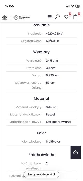 Kinkiet Nowodvorski Plane II, model 6903