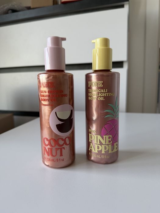 Олія бронзер для засмаги олійка highlighting body oil pink victorias secret оригінал pineapple coconut sugar plump бронзер олійка-бронзер