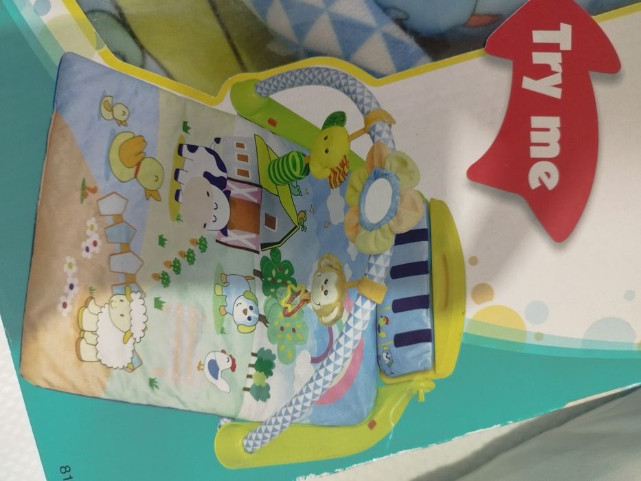 Brinquedo : tapete  de atividades com piano bebé