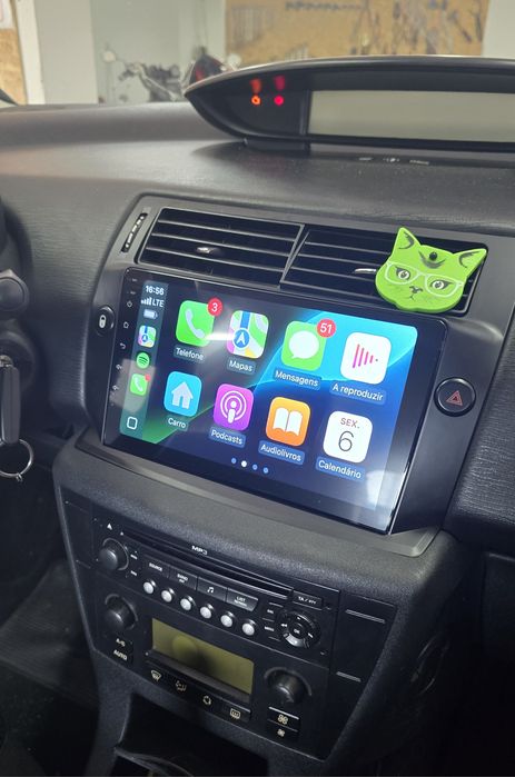 Rádio Android 14 com GPS Citroen C4 (Artigo novo)