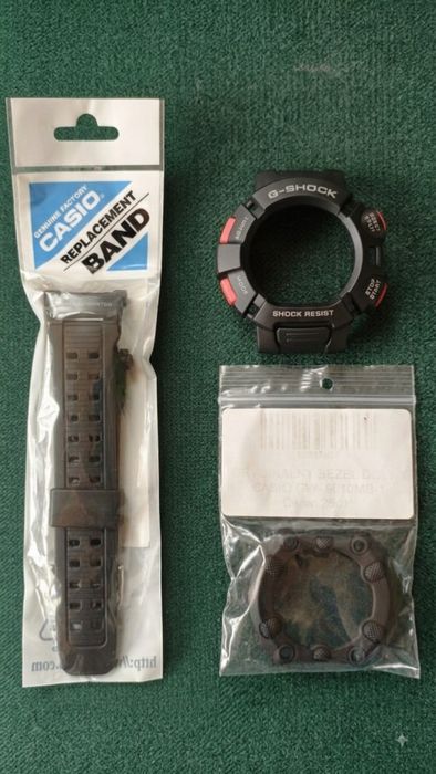 Nowy zestaw Casio G-Shock G-9000 GW  9010 Mudman – Pasek + Bezel Przód i Tył Oryginał