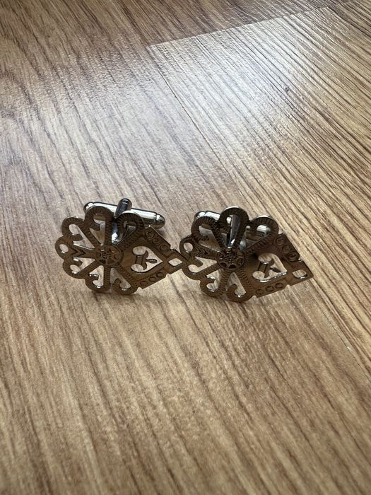 Spinki do mankietów góralskie parzenice metaloplastyka biżuteria