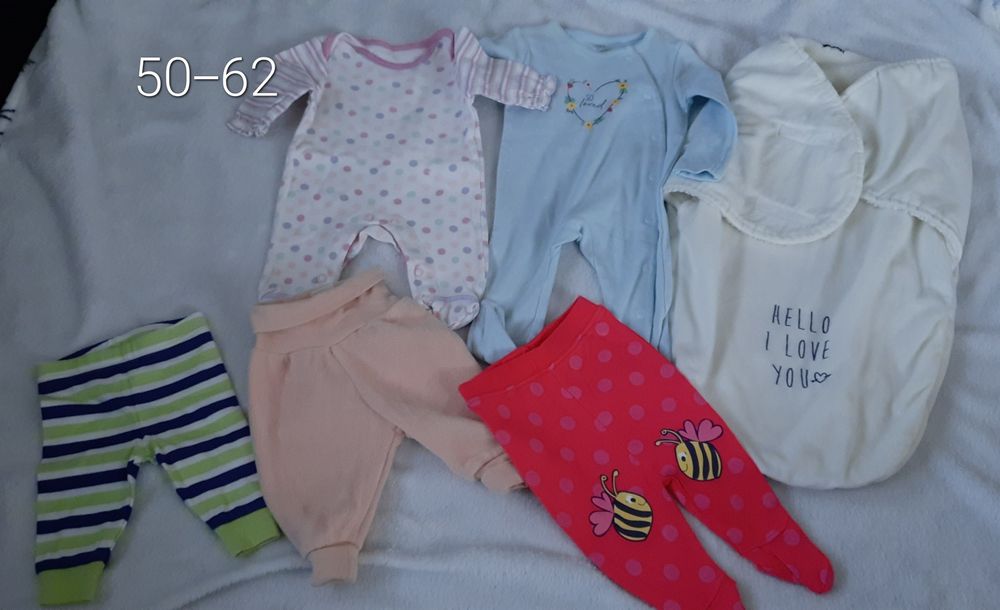 Zestaw ubranek niemowlęcych dziewczęcych rozm 50-56