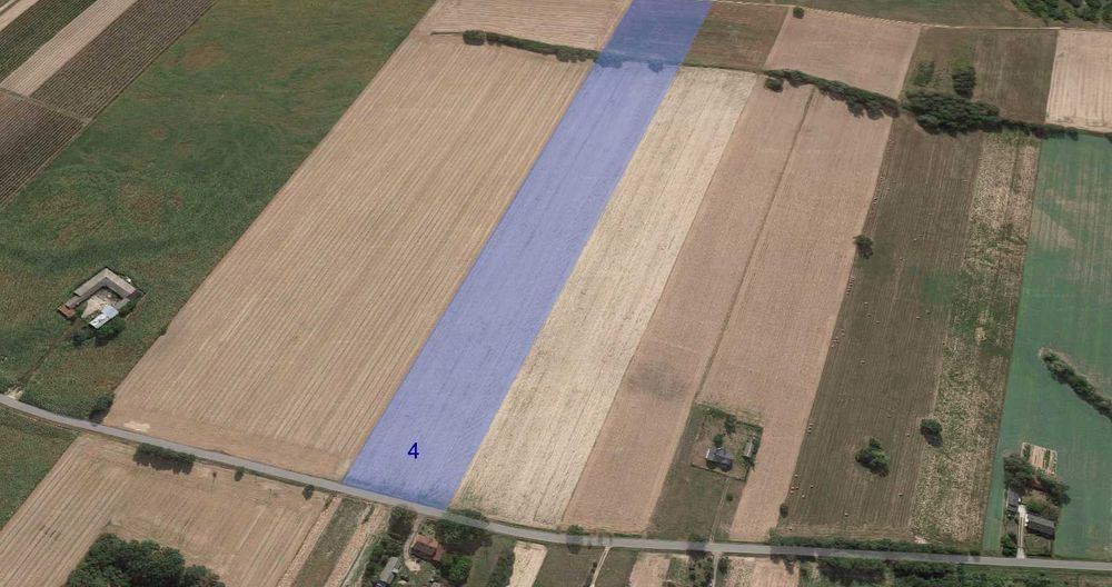 Działka rolna 4,88 / 9,76 ha za Żelazową Wolą