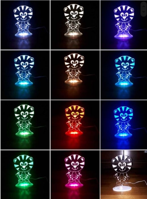 Nocna lampka dziecięca lampa LED ALOKA miś