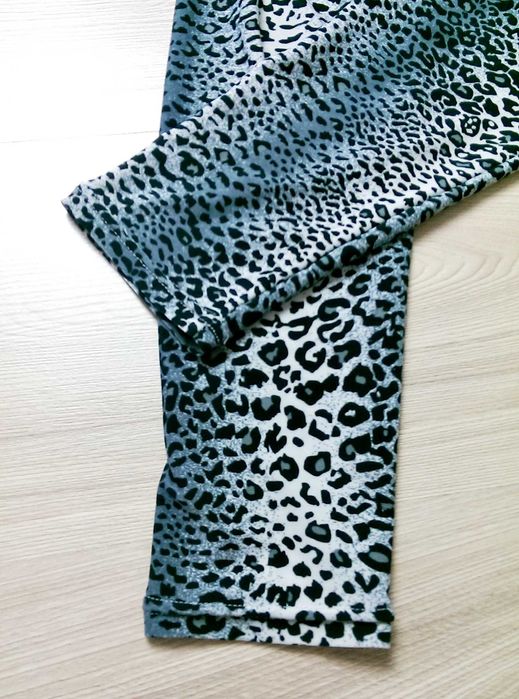 Legginsy leginsy panterka szare getry