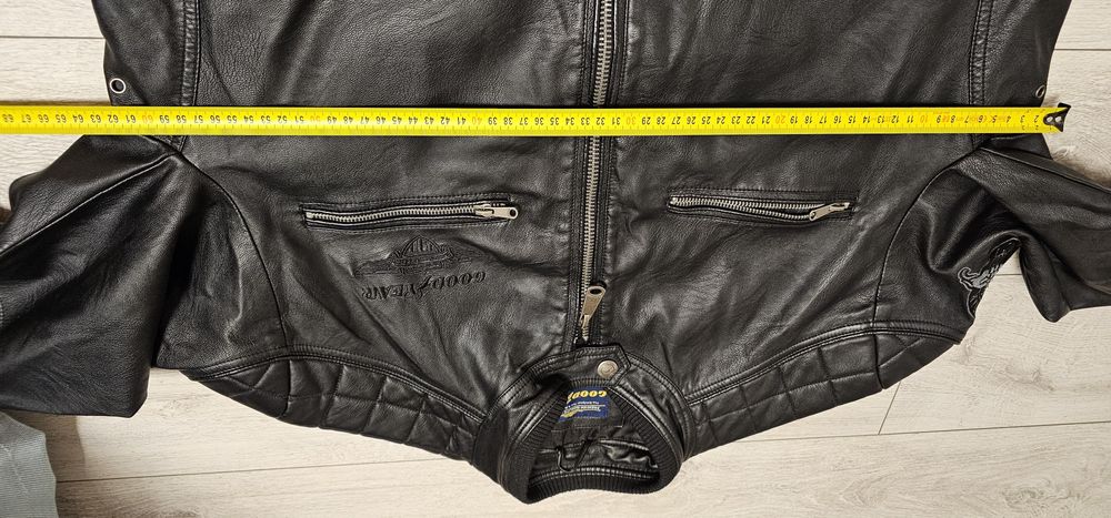 Goodyear męska XXL kurtka skórzana jak NOWA wymiary na foto